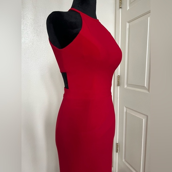 Sherri Hill Red Side Split Dress - Picture 3 of 8